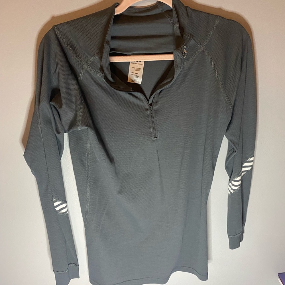 helly hansen mens grey quarter zip
